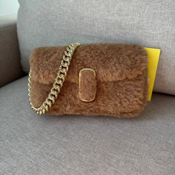 Marc Jacobs The Teddy J Marc Camel Brown Mini Handbag NEW Clutch Shoulder Bag - Picture 2 of 9
